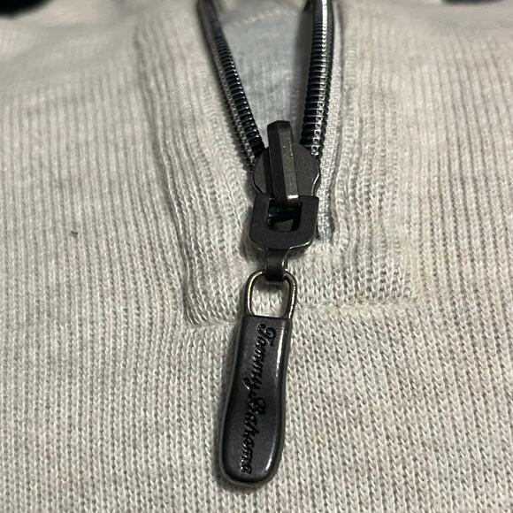 Tommy Bahama Flipshore Half-Zip Reversible Sweatshirt XL Beige/Gray Coastal Prep - Picture 5 of 9